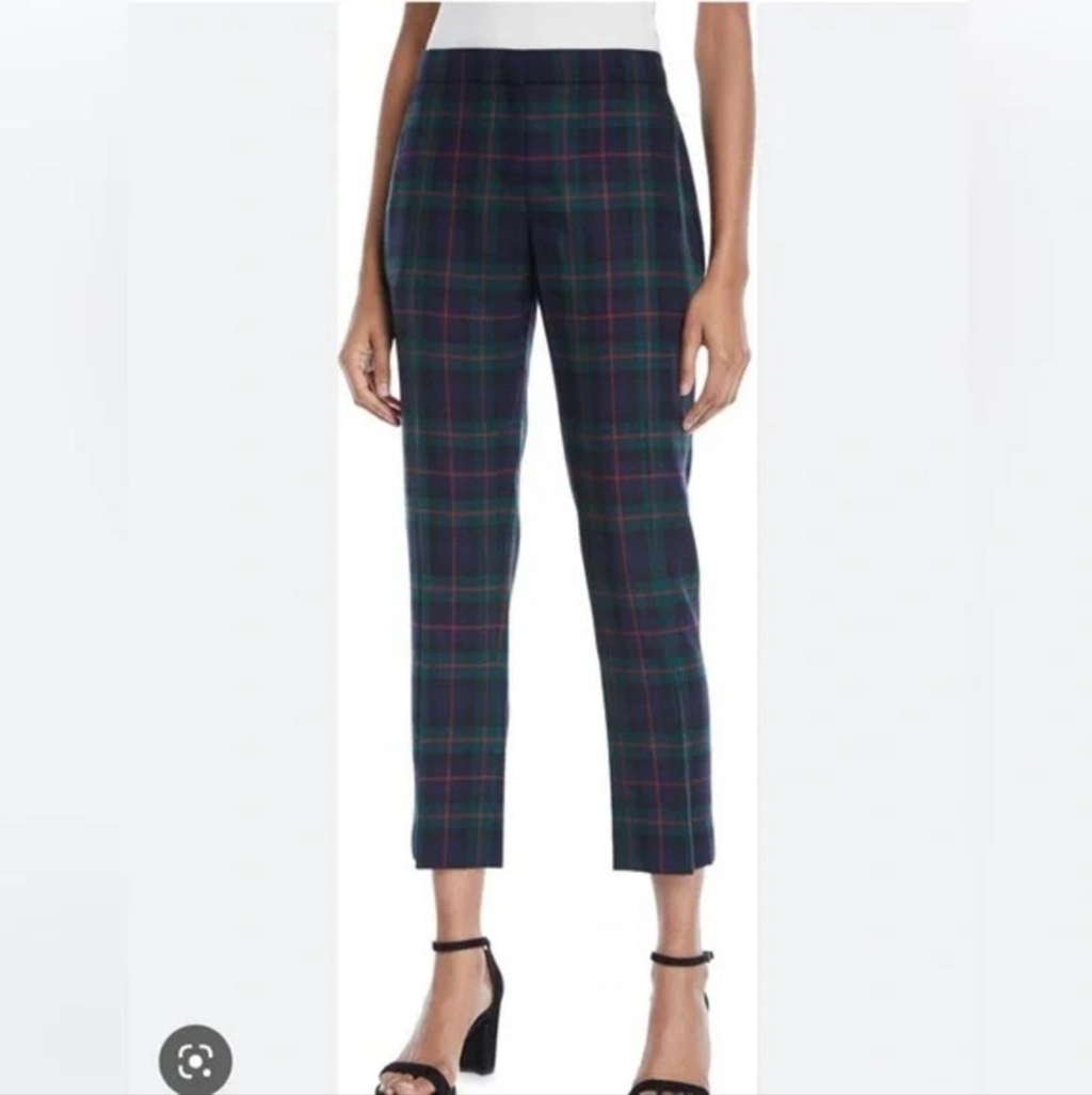 Nwt Burberry Leamington Wool Plaid Pants U.S. Sz 2